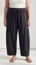 Relaxed Linen Wide-Leg Pants