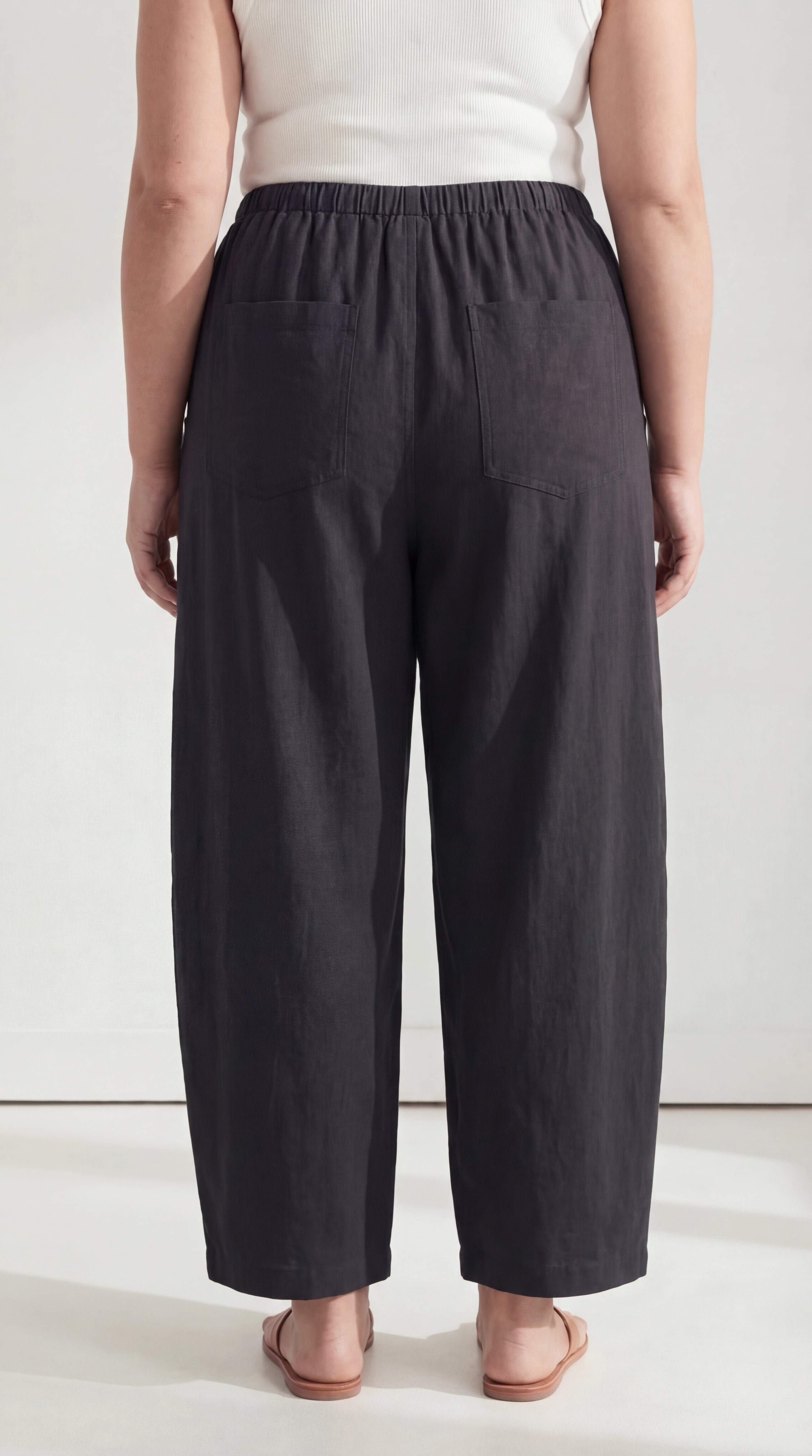 Relaxed Linen Wide-Leg Pants
