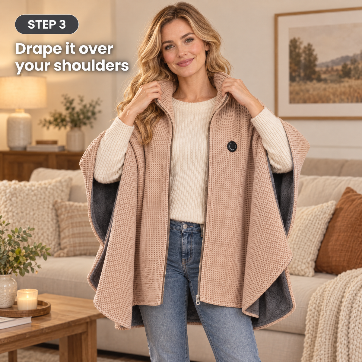 Drape it over your shoulders